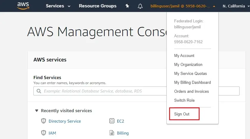 aws management console-