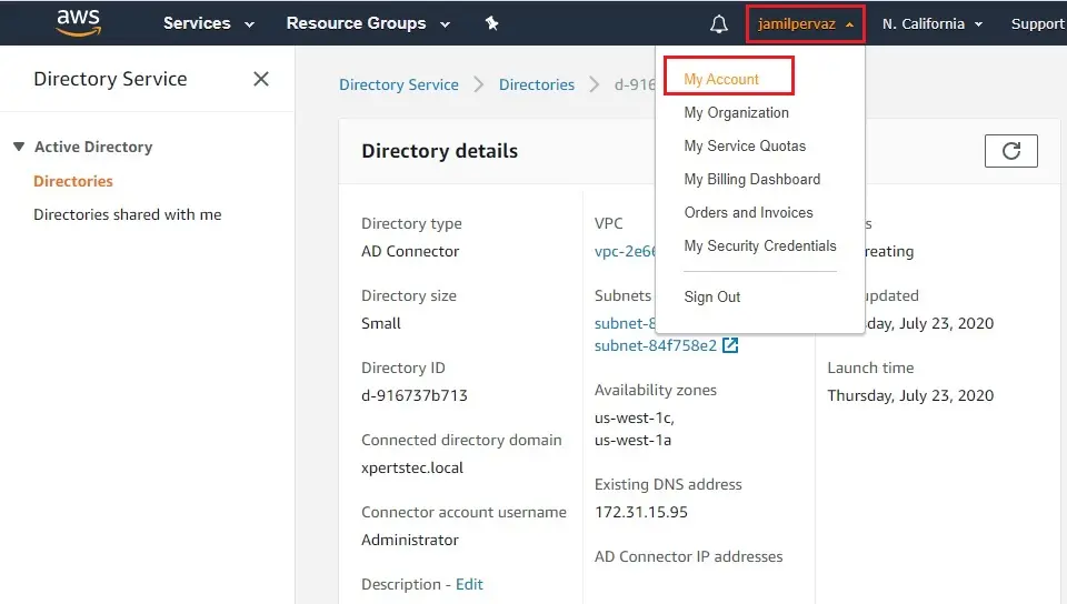 aws management console