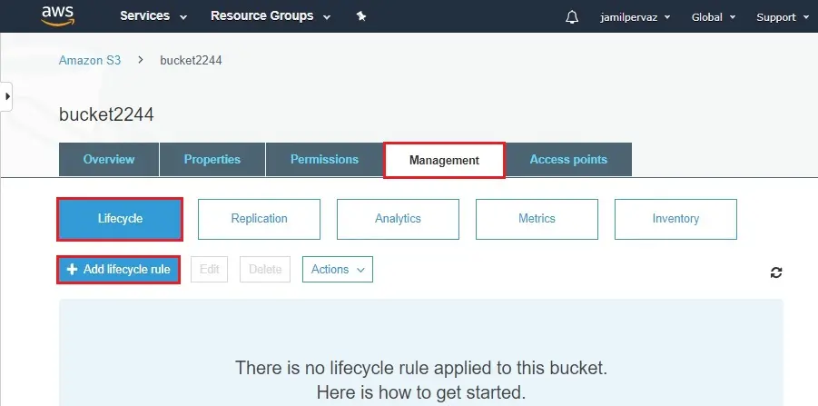 aws s3 bucket management