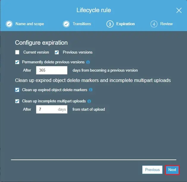 aws s3 lifecycle rule expiration