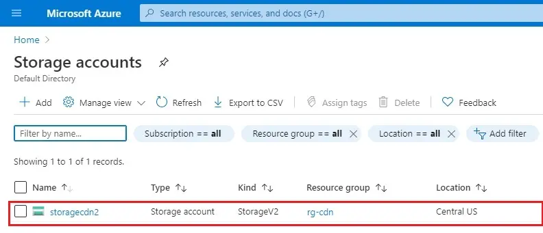 azure add storage account