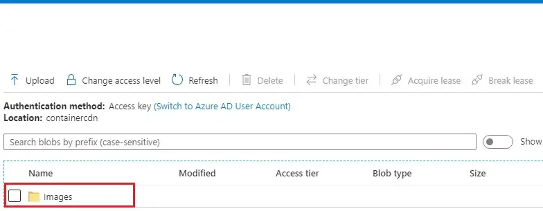 azure container upload