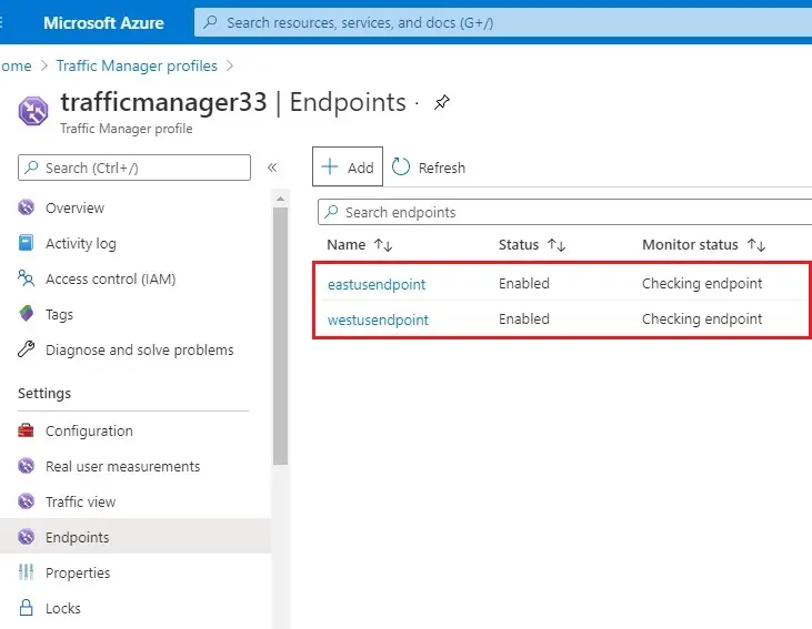 azure create endpoint wizard