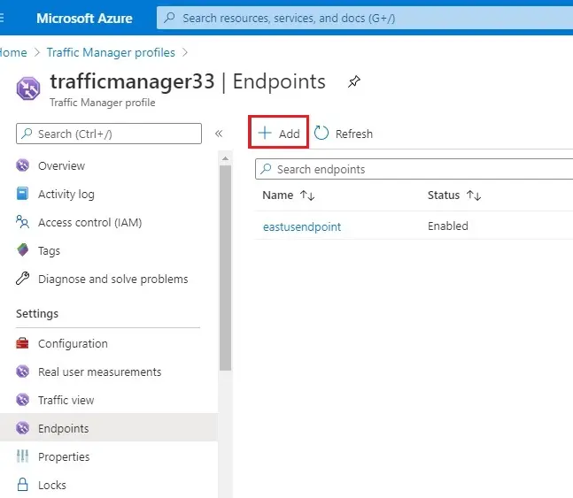 azure traffic manager endpoint