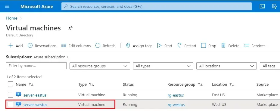 azure virtual machine