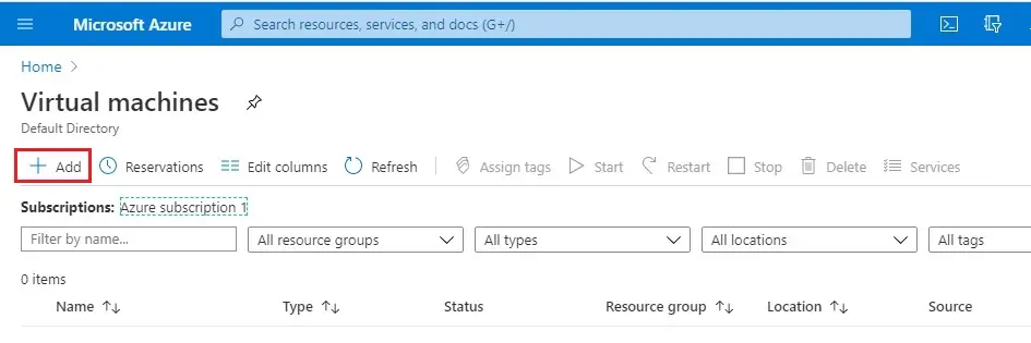 azure virtual machine