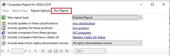 computers report for wsus