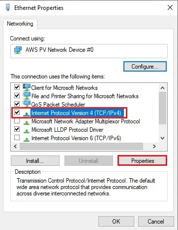 ethernet properties