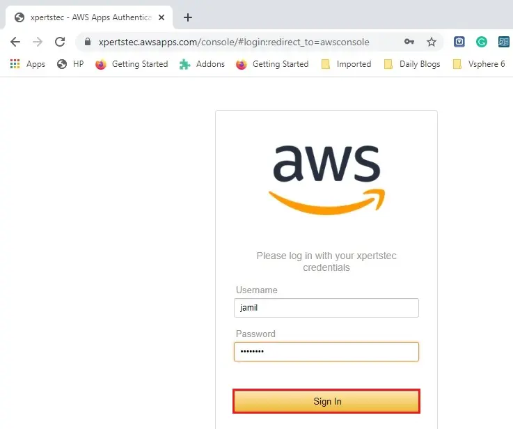 internet browser aws apps url