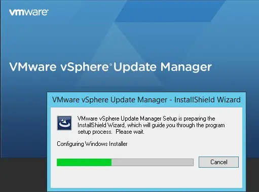 vcenter update manager installshield