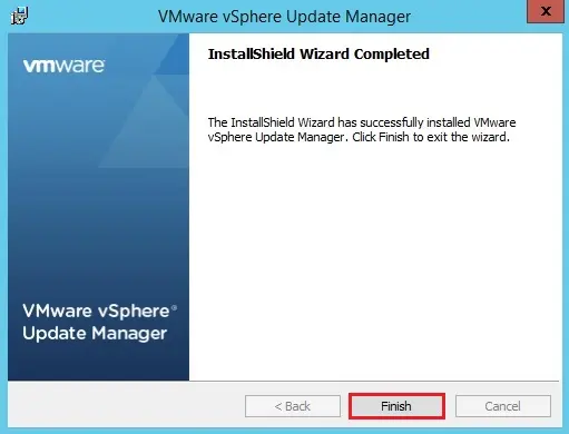 vcenter update manager installshield completed