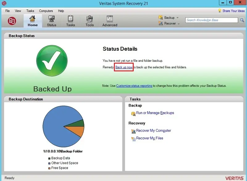 veritas recovery console