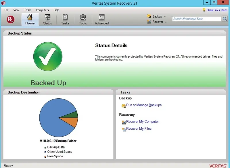 veritas recovery console