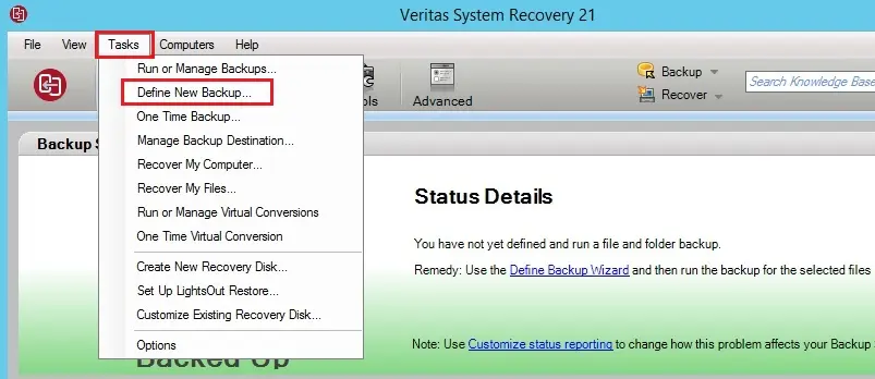 veritas recovery console