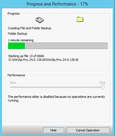 veritas recovery progress performance