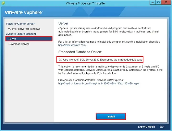 vmware vcenter installer