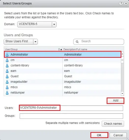 vsphere global permission usersgroups