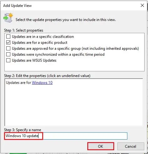 wsus add update view choose product