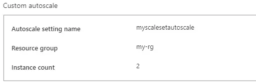 azure custom autoscale