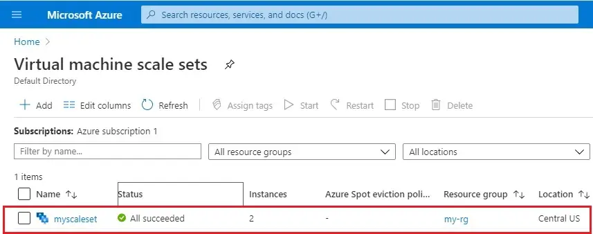 azure virtual machine scale sets