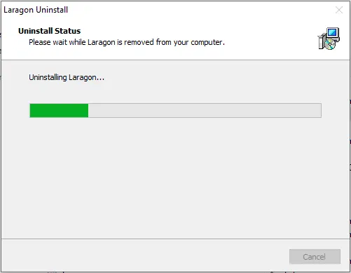 laragon uninstall status
