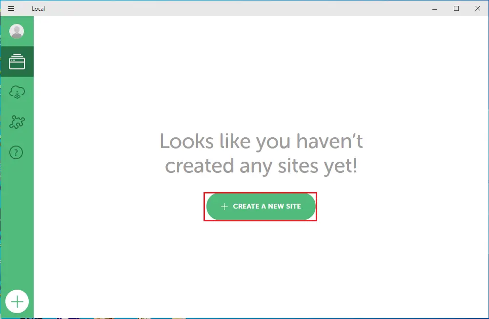 local create a new site