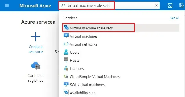 microsoft azure search bar