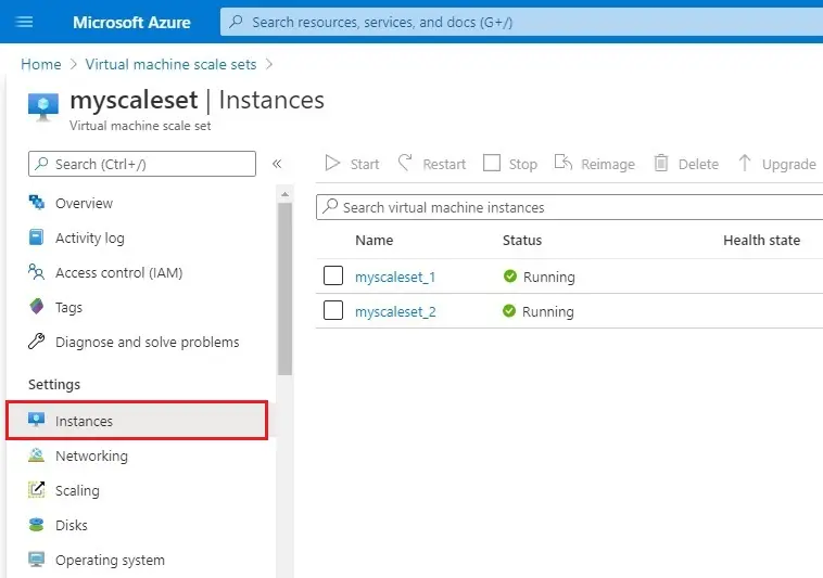 virtual machine scale set instance