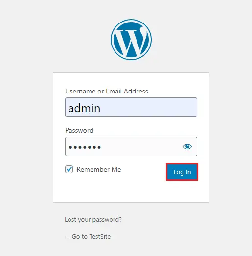 wordpress login