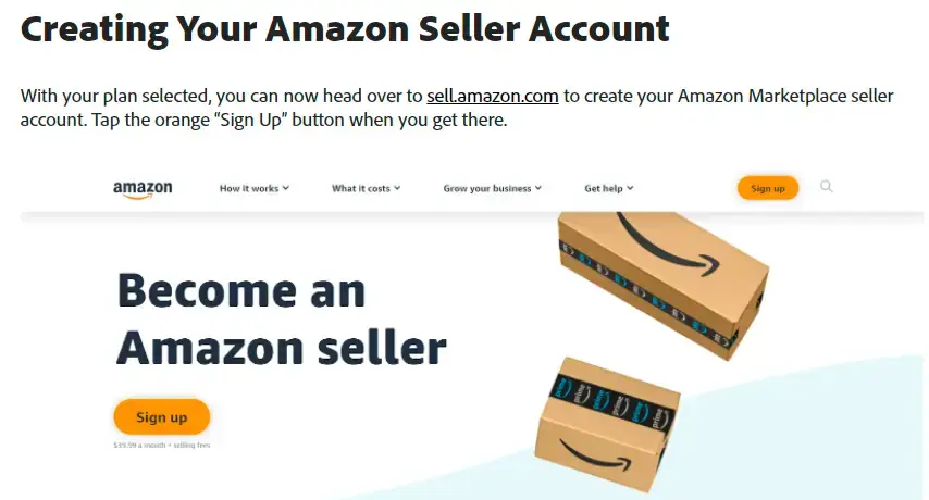 creating your amazon seller account