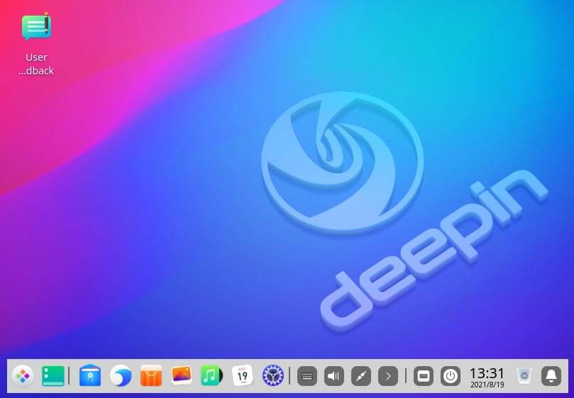 Desktop deepin Linux