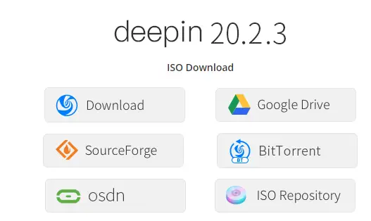 Download deepin ISO