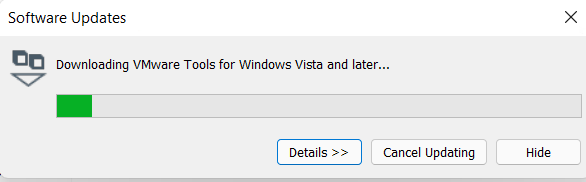 Downloading VMware Tools