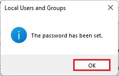 Password has been set