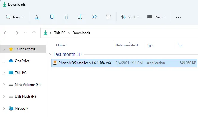 Phoenixosinstaller Windows explorer