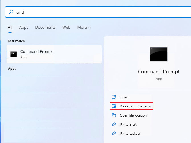 Search bar command prompt