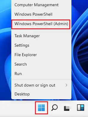 Windows PowerShell (admin)