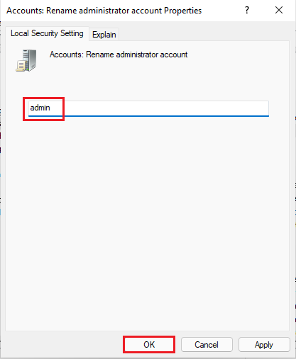 accounts rename administrator account