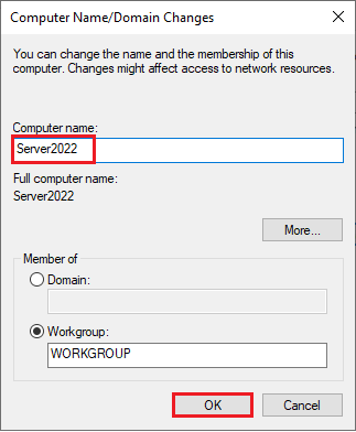 Change Server Name in Server 2022, How to Change Server Name in Server 2022