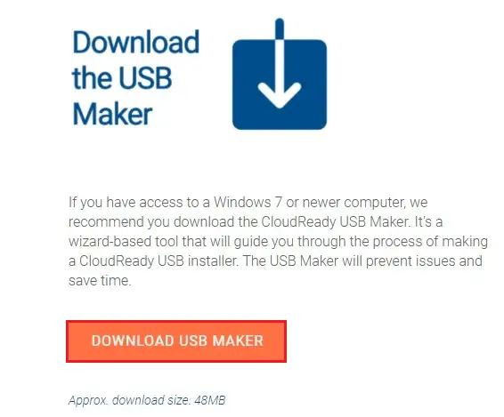 Download CloudReady USB maker