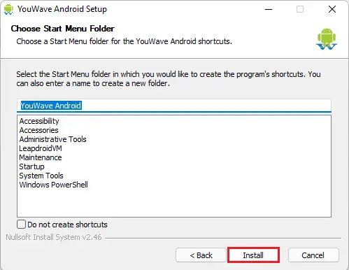 Install YouWave start menu