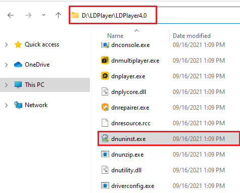 LDPlayer install directory