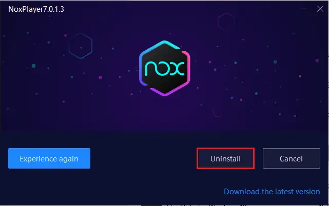 nox download failed