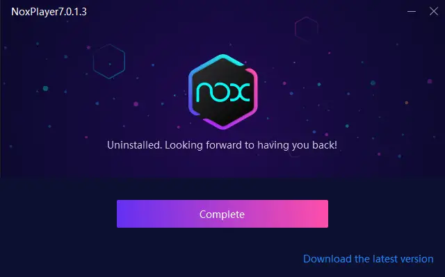 NoxPlayer uninstalled