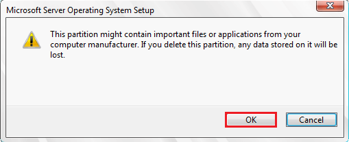 Partition might contain important files