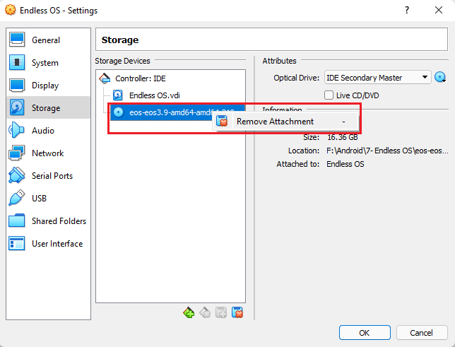 Virtualbox remove attached disk
