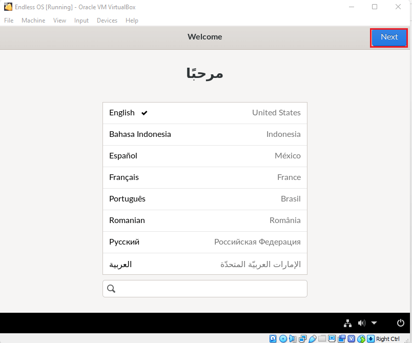 Welcome Endless OS 3 language