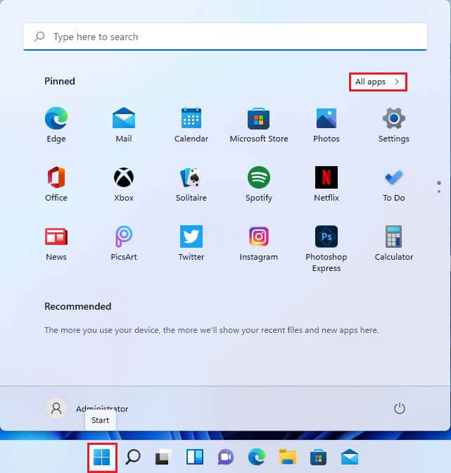Windows 11 All apps