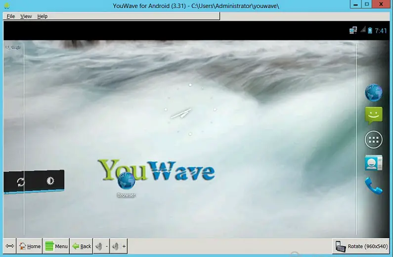 YouWave Android Home