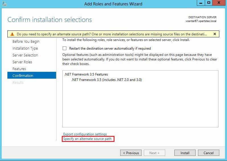 NET Framework 3.5 Feature Installation fails, .NET Framework 3.5 Feature Installation Fails Fixed